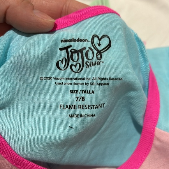 Nichelodeon JoJo Siwa 7/8 nightgown underwear slip on slippers bundle nwt - Picture 7 of 16